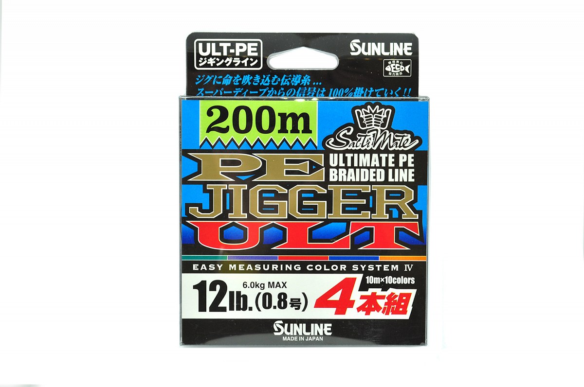 Плетёный шнур Sunline PE JIGGER ULT 4 #0.8/6.0kg 200m Multi Color ...